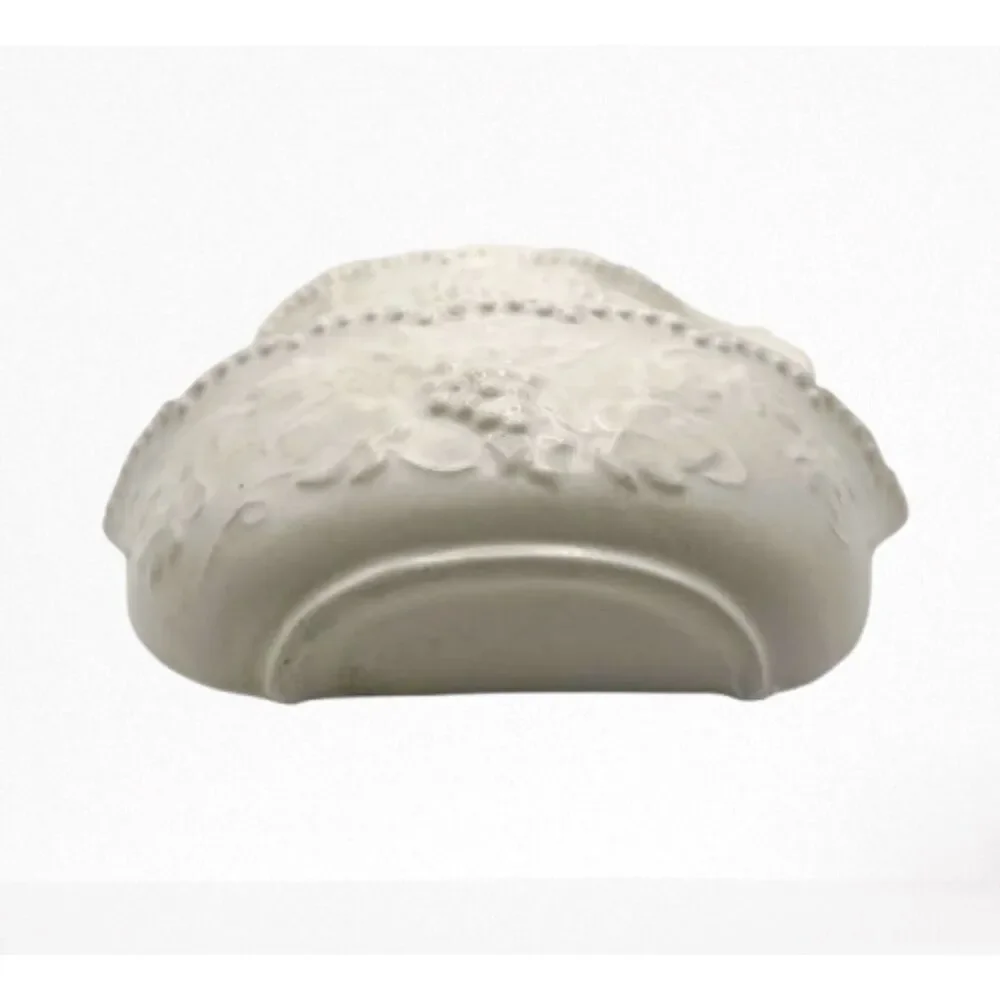 Vintage White Ceramic Pitcher Bowl Pocket Wall Planter